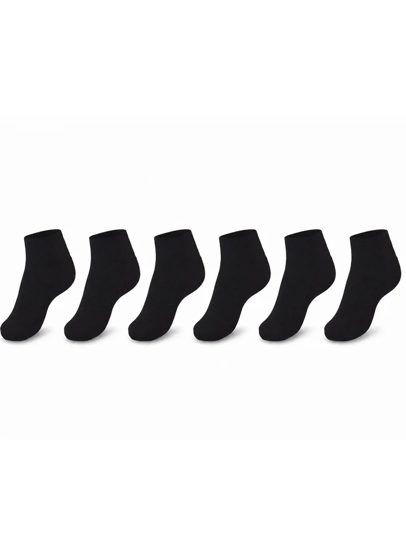 Mens Cotton-blended Low cut Sneaker Socks (PACK OF 6) Lightweight, Ultra-Soft touch, Secure Gentle Grip, Reinforced stitch, Skin Friendly - BLACK