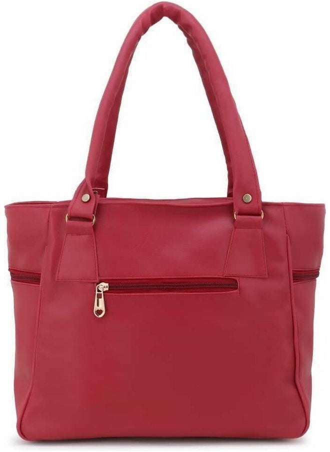 Fargo - Fargo Women's Artificial Leather Shoulder Bag Non-Adjustable Strap (Maroon) - Image 1