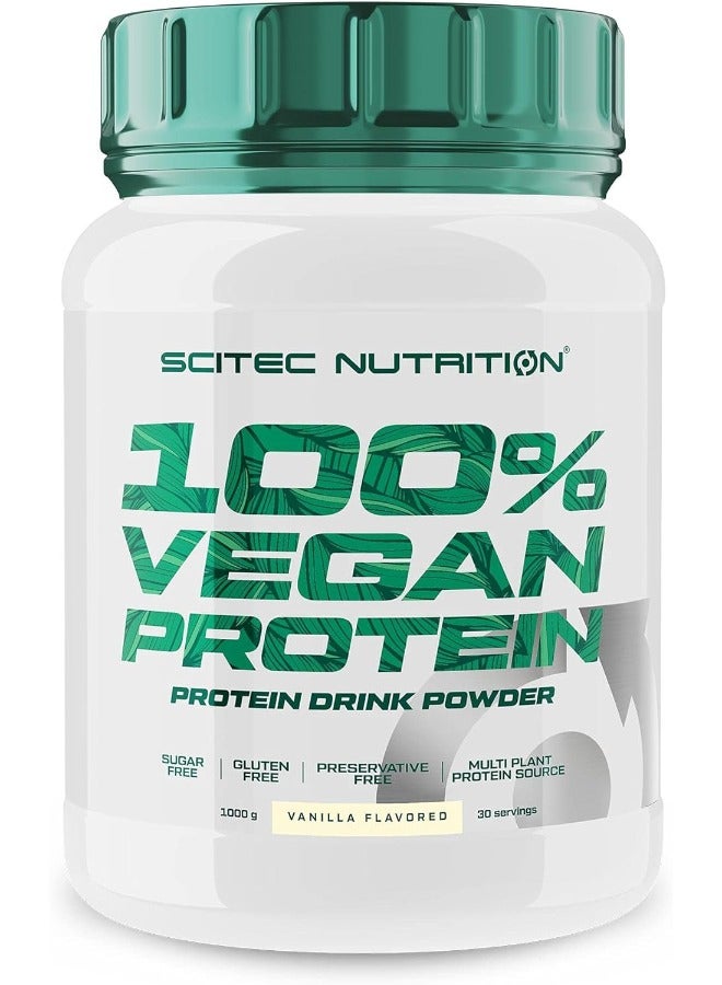 سيتيك نيوتريشن سايتك نيوترشن 100% بروتين نباتي، مسحوق مشروب بروتين نباتي منكه مع فيتامين ب12 ومحليات، خالي من السكر والغلوتين، 1 كجم، فانيليا - Image 1