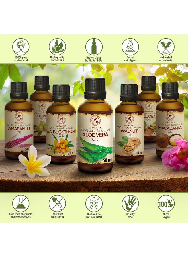 Aromatika Romatika Aloe Vera Oil 1.7 Fl Oz (50Ml) 100% Pure & Natural Aloe Barbadensis Brasil Care For Skin Body Hair Growth Face Moisturizer Baby Oils Used For Massage Bath  - Image 4
