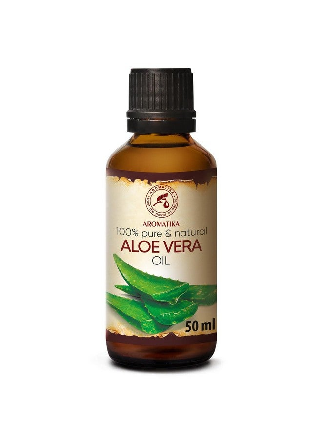 Aromatika Romatika Aloe Vera Oil 1.7 Fl Oz (50Ml) 100% Pure & Natural Aloe Barbadensis Brasil Care For Skin Body Hair Growth Face Moisturizer Baby Oils Used For Massage Bath  - Image 2