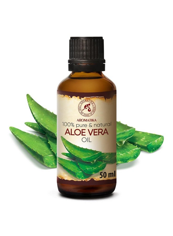 Aromatika Romatika Aloe Vera Oil 1.7 Fl Oz (50Ml) 100% Pure & Natural Aloe Barbadensis Brasil Care For Skin Body Hair Growth Face Moisturizer Baby Oils Used For Massage Bath  - Image 3