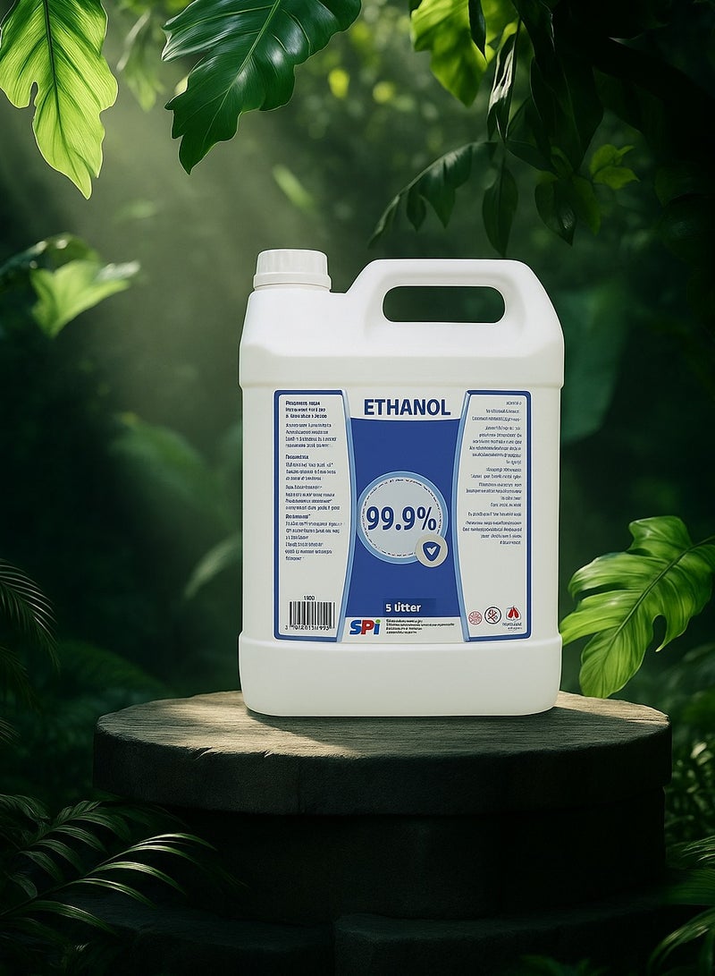 SPI Ethanol 99.9% Solution Sterilizer Medical Pure For Surface and Tool Disinfection Effective Against Germs and Viruses SPI-IPA (5 Litter)  - Image 2