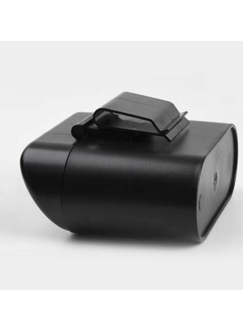 Huitich Compact Car Trash Can Dustbin with Door Side Hanging Design Black.  - Image 4