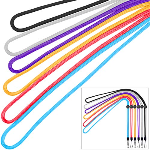 YOUOWO 6 Pack 6 Colours Adjustable Neck Lanyards For Pen Phone id Badges Holder Keys Office Name Badges ID Card USB Sticks Strap Whistles iPod - Image 5