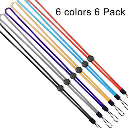 YOUOWO 6 Pack 6 Colours Adjustable Neck Lanyards For Pen Phone id Badges Holder Keys Office Name Badges ID Card USB Sticks Strap Whistles iPod - Image 2