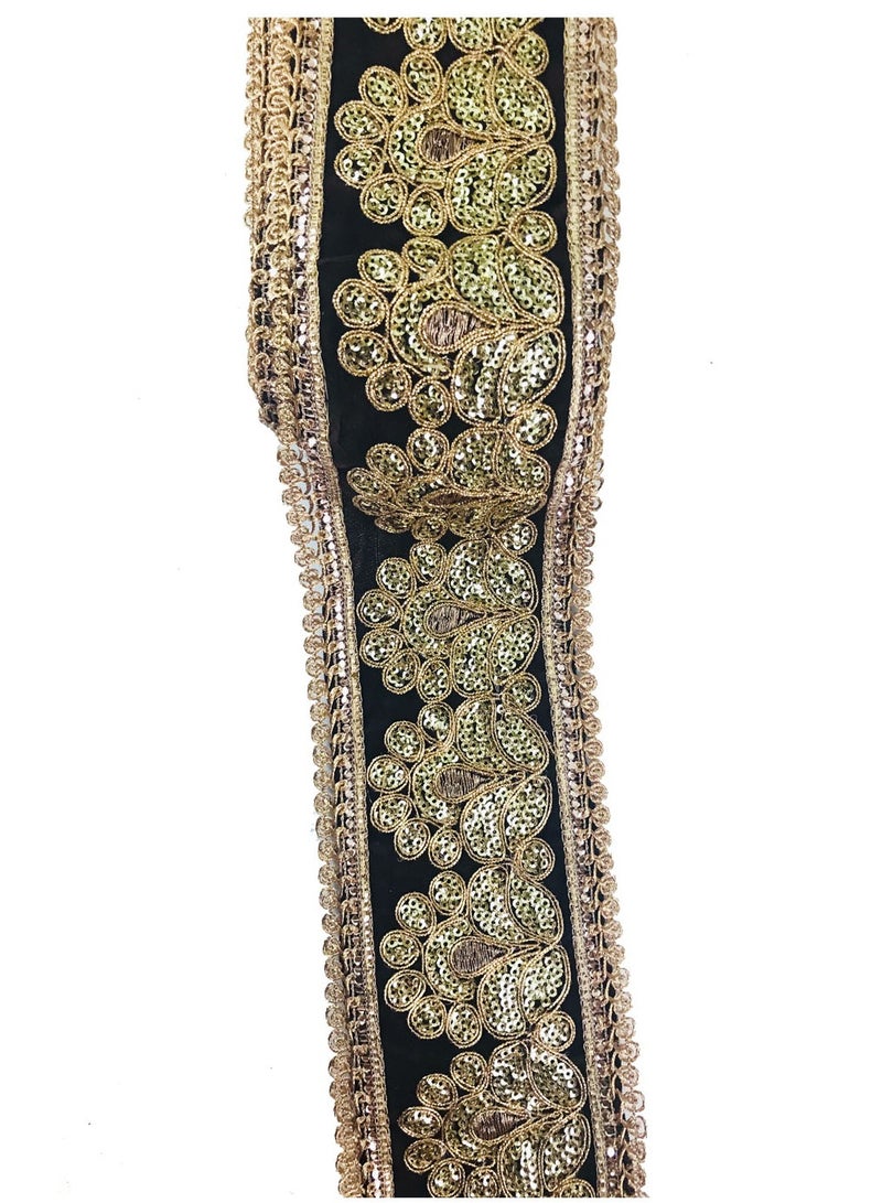 Magnificent Brown & Gold, 10 yards, Sewing Lace Trim - Image 3