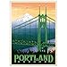 MyPuzzle.com MyPuzzle Portland Oregon St Johns Bridge Vintage Poster Premium 1000 Piece Jigsaw Puzzle for Adults - Image 2