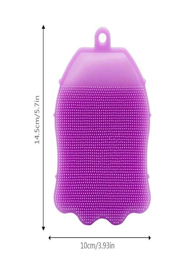 NETXE Anti Cellulite Shower Brush Scrub Silicone Bath Brush Body Scrubber Glove Sponge Skin Cleaning Bathroom Body Bath Shower Brush (MULTI COLOR) - Image 5