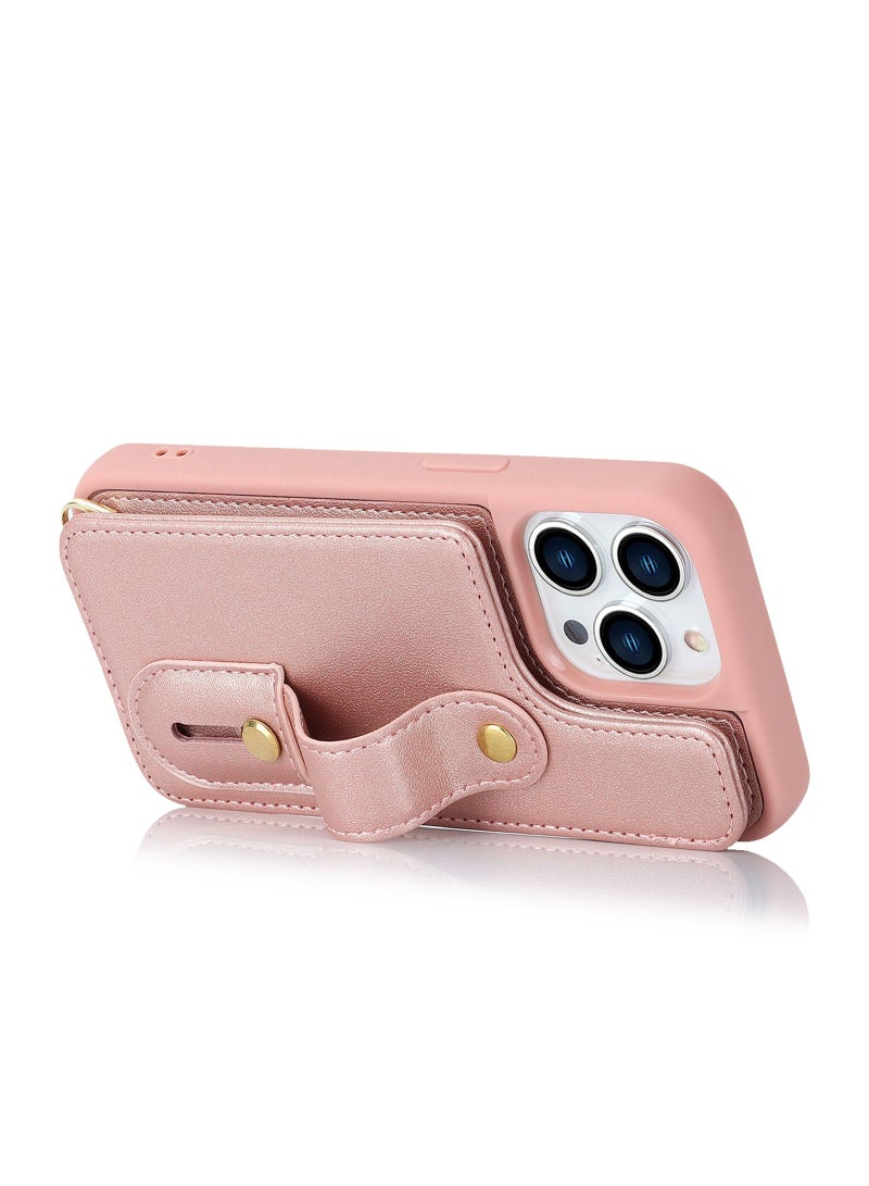 Suteni Back Cover Wristband Card Slots Leather Phone Case for iPhone - Image 3