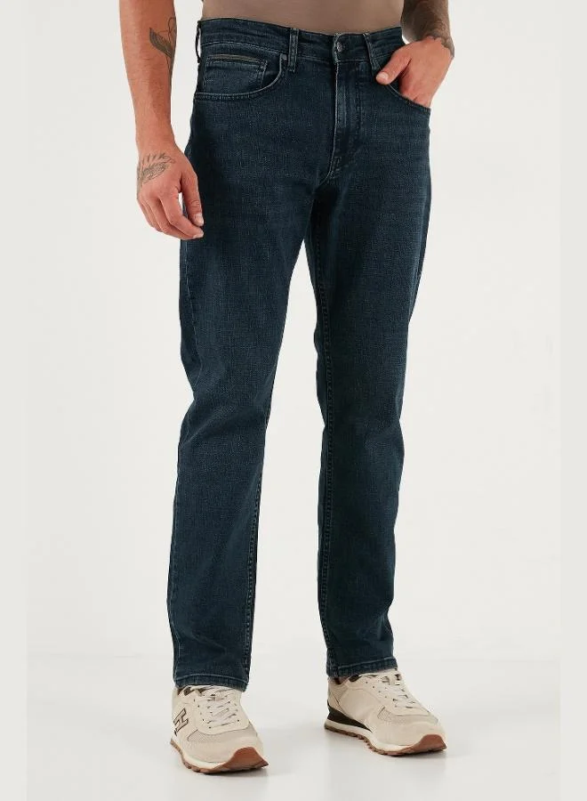 بوراتي جينز رجالي بخصر عالٍ بقصة مستقيمة من قطن سترتش مريح من بوراتي