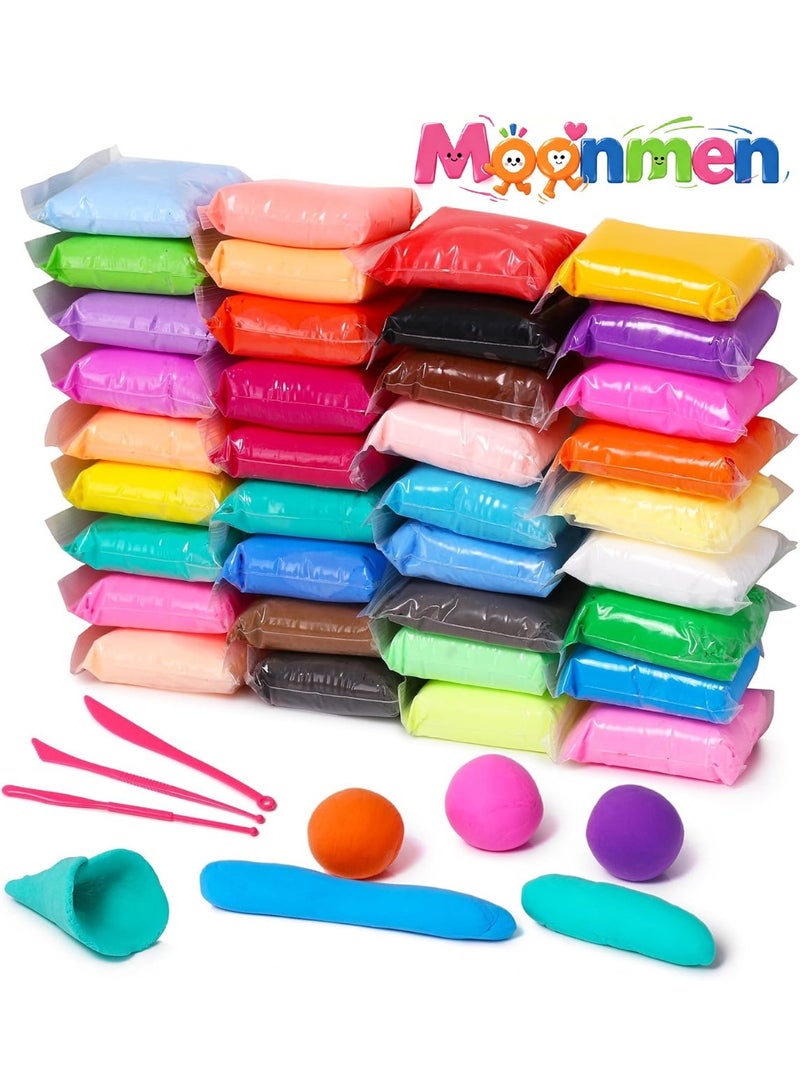 Moonmen 48 Colors Air Dry Clay,Magic Modeling Clay with Tools,Ultra Light DIY Modeling Clay for Kids,Children,DIY Crafts,Creative Art Crafts - Image 1