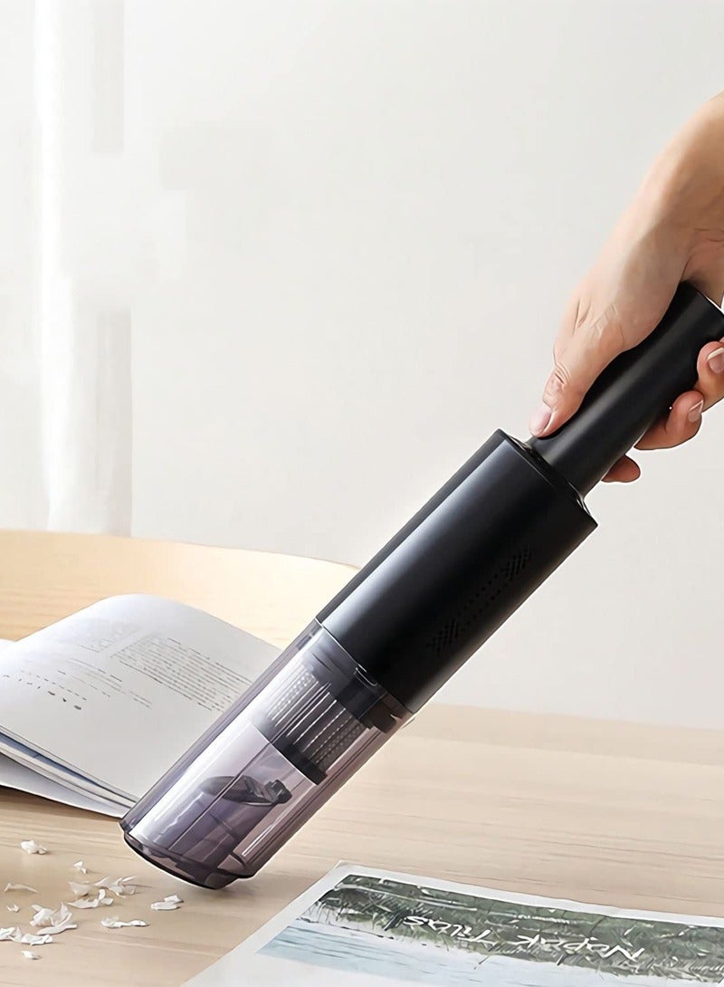 إيه جي دي مكنسةٌ كهربائية صغيرة محمولة باليد لتنظيف السيارة 120 وات تشحن بكابل يو إس بي من إيه جي دي أسود - Image 2