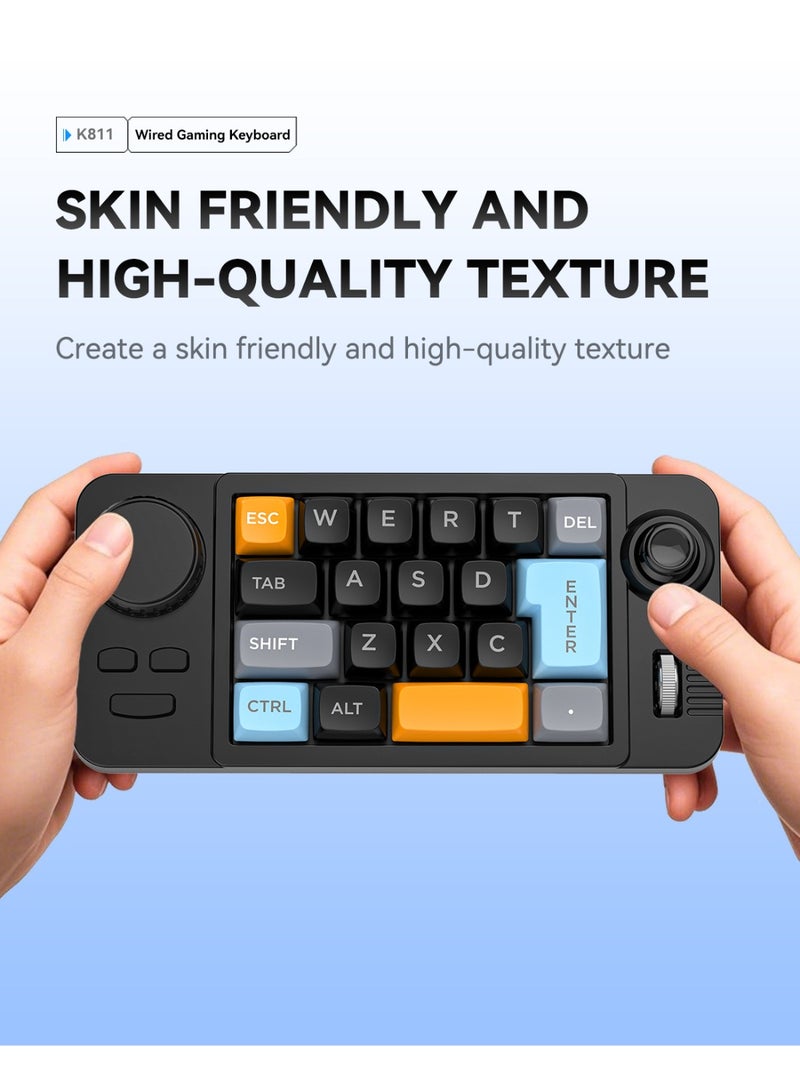 general 19-key macro definition joystick dual scroll wheel RGB hot-swappable macro definition wired mechanical gaming keyboard - Image 3