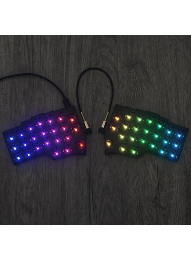 YMDK Split Keyboard Corne V4 46 Keys Ergonomic Hotswappable 40% Layout 3D Resin RGB QMK Vial All Key Programmable Mini Independent Gaming Keyboard Kit - Image 2