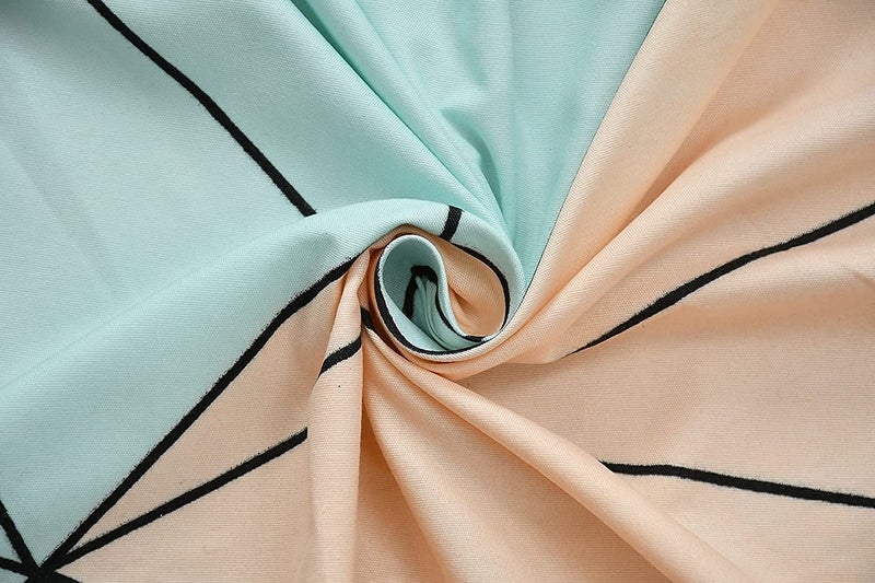 KAWI Cotton 200 TC Feel Elastic Fitted Printed King Size Double Bedsheet With 2 Pillow Cover (72"X78") -Peach Green - Image 4