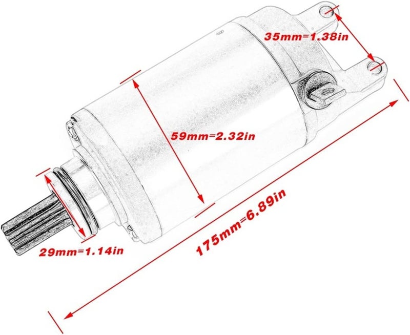 DEMULAX Motorcycle Starter Motor for GSF250 and GSXR250 - Image 2
