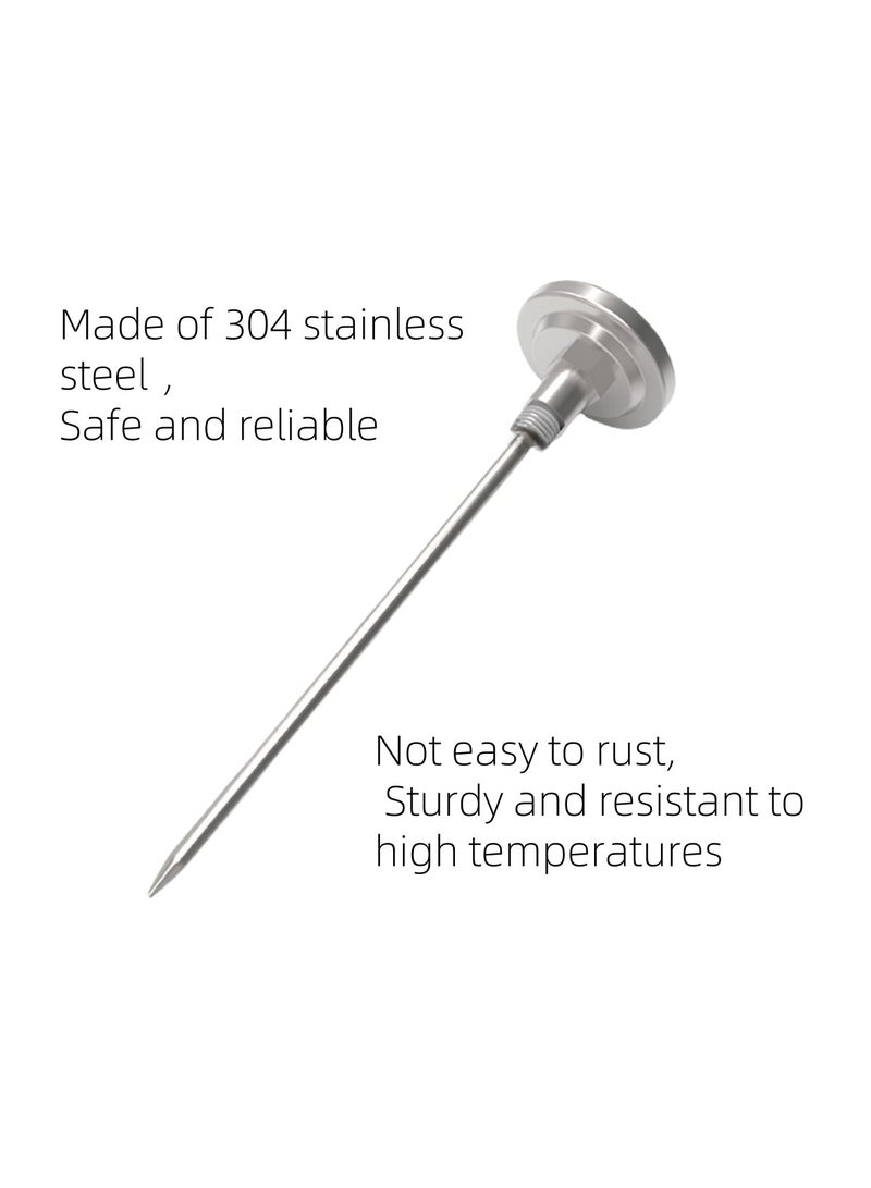 EqiEch Thermometer for Coffee Milk And Water Stainless Steel Pointed Probe with Rubber Case and Clip Suitable for Wood Top Kettle - Image 4
