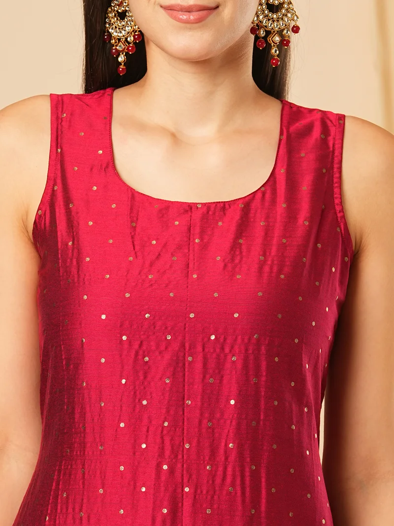 globus Women Printed Regular Kurta With Trousers & With Dupatta