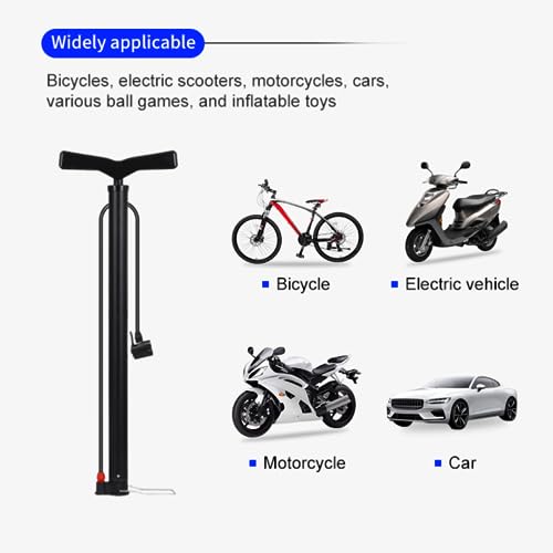 Suzec High Pressure Deluxe/Strong Steel Air Pump for Bicycle, Car, Ball, Motorcycle - Inflatable Air Pump | Floor Air Pumps - Image 2
