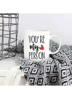 RYN You're My Person Coffee Mug Christmas Gifts, Best Valentine'S Day Cup For Boyfriend, Girlfriend, Her, Him - 11 Oz Funny Inspirational Red Heart Novelty Gift For Friend Wife Husband Women Men  - Image 2