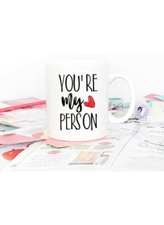 RYN You're My Person Coffee Mug Christmas Gifts, Best Valentine'S Day Cup For Boyfriend, Girlfriend, Her, Him - 11 Oz Funny Inspirational Red Heart Novelty Gift For Friend Wife Husband Women Men  - Image 3
