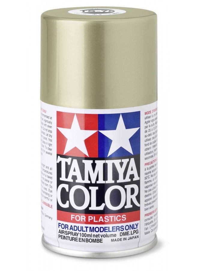 Tamiya TAM85075 85075 Lacquer Spray Paint, TS-75 Champagne Gold - 100ml Spray Can - Image 1