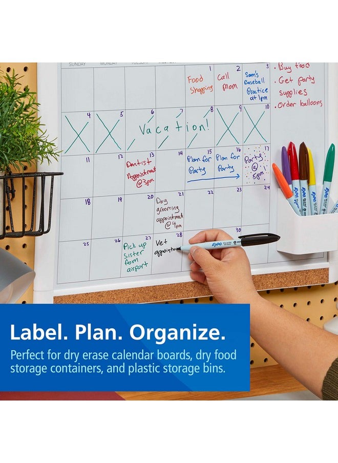 Expo EXPO Vis-a-Vis Wet Erase Marker Set, Fine Tip, Assorted Colors, 8 Count  - Image 2