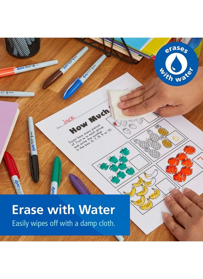 Expo EXPO Vis-a-Vis Wet Erase Marker Set, Fine Tip, Assorted Colors, 8 Count  - Image 3