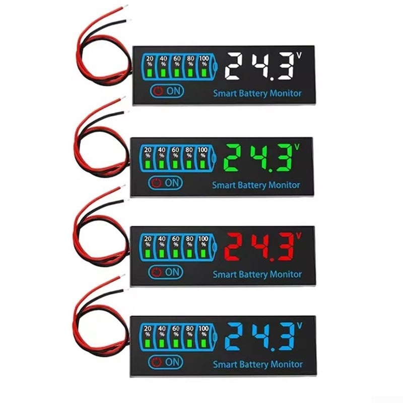 مؤشر شحن البطارية المدمج مع شاشة LED لأنواع متعددة من البطاريات - أزرق - Image 4