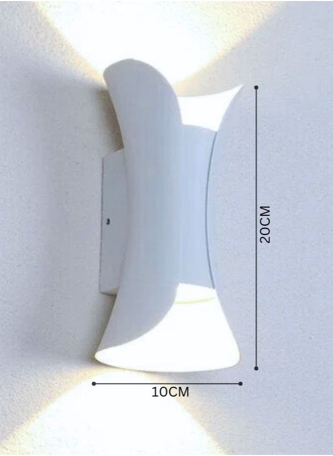 YATAI LIGHTING Modern LED Wall Light, 13W Waterproof and Dust-Proof Outdoor Wall Lamp, White Hardware & Acrylic Fixture, 3000K Warm Light for Balconies, Gardens, Patios, and Entryways, 10CM Width x 20CM Height  - Image 3