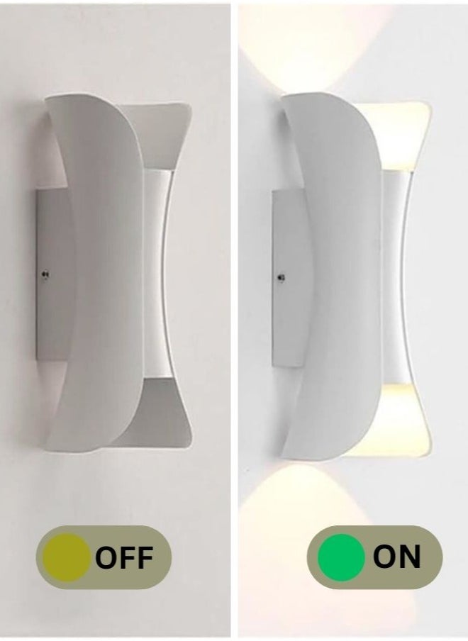 YATAI LIGHTING Modern LED Wall Light, 13W Waterproof and Dust-Proof Outdoor Wall Lamp, White Hardware & Acrylic Fixture, 3000K Warm Light for Balconies, Gardens, Patios, and Entryways, 10CM Width x 20CM Height  - Image 5