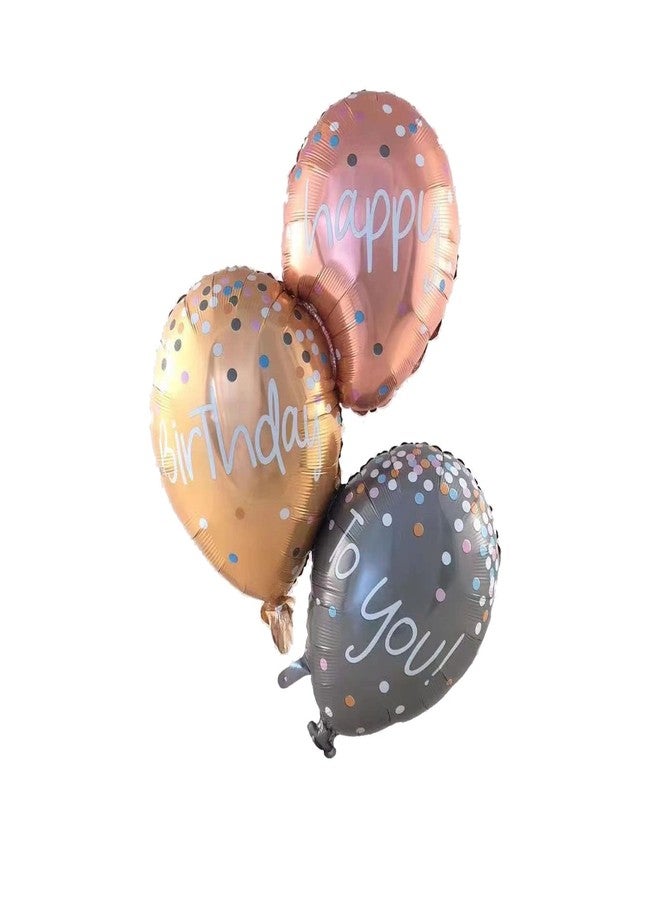 آر إس مجموعة زينة حفلات أعياد الميلاد باللون الذهبي الوردي من بالونات مايلر كبيرة الحجم من رقائق معدنية قابلة للنفخ لمستلزمات تزيين الحفلات - Image 4