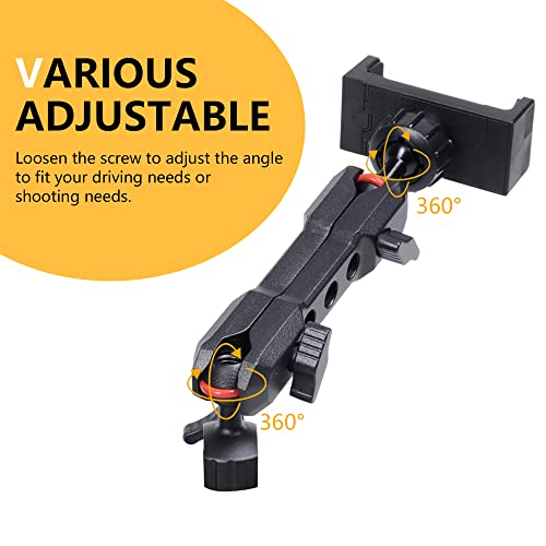 RERPRO Dash Mount Phone Holder Compatible with 2012-2023 Jeep Wrangler JK JL Gladiator JT 2021 2022 2023 2024 2025 New Ford Bronco 2/4 Door, ONLY Phone Part Which Mounts on All Picatinny Rail - Image 5