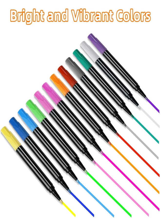 Timisigns 12-Color Neon Paint Markers for LED Note Board with Colors, Fluorescent Ink Design, Erasable Markers for LED Writing Boards, Best Gift for Kids - Image 4