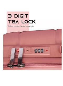 Generic ‎ Redhorns Polycarbonate Cabin Trolder Luggage Set with 8 Swivel Wheels and Two-Piece Transportation Security Management Lock 50.8 cm 35.56 - Pink ‎  - Image 4