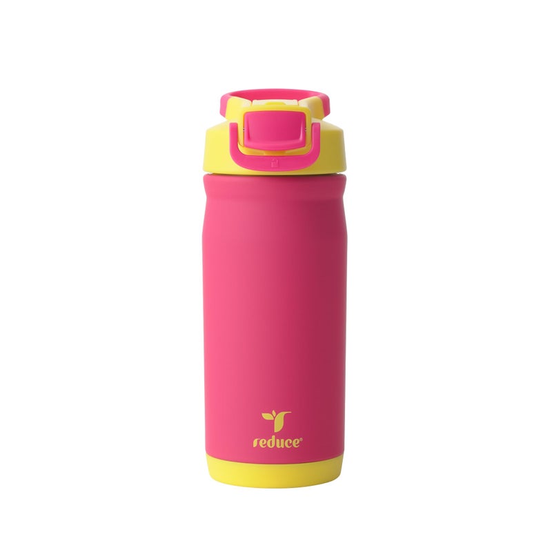 Reduce Hydrate Pro Kids 14oz Stainless Steel Insulated Water Bottle w/Straw â€“ Spill Proof Tumbler for Kids â€“ 30 Hour Cold Retention â€“ Dishwasher Safe Leak-Proof Design - Pink Lemonade - Image 1