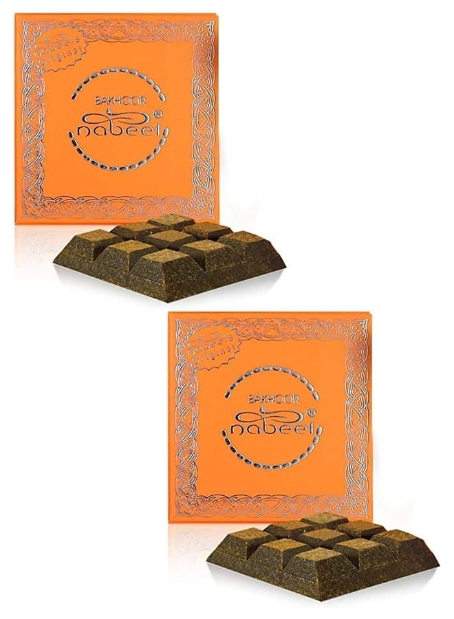 Nabeel Pack of 2 Bakhoor Nabeel 40 Grams Beautiful Smelling Popular Oudh Incense Solid Perfume Bar - Image 1