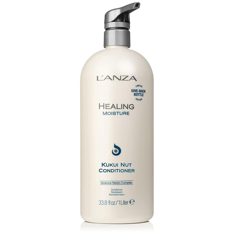 LANZA Healing Moisture Kukui Nut Conditioner Renews Strength Replenishes Moisture for a Perfect Silky Look Suitable for All Hair Types 338 Fl Oz