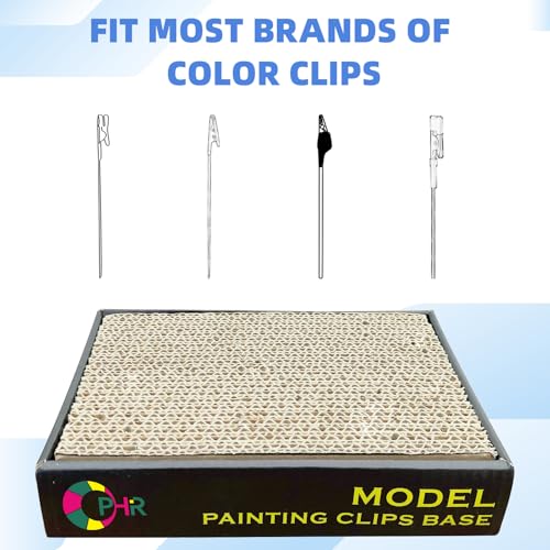 OPHIR Model Color Clip Base Stand Holder with 10x Coloring Clips for Airbrush Hobby Craft DIY Painting - Image 4