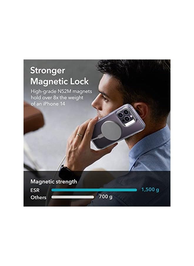 ESR For Iphone 14 Pro Case Compatible With Magsafe Built In Camera Ring Stand Military Grade Protection Magnetic Phone Case For Iphone 14 Pro Classic Kickstand Case Halolock Clear  - Image 3