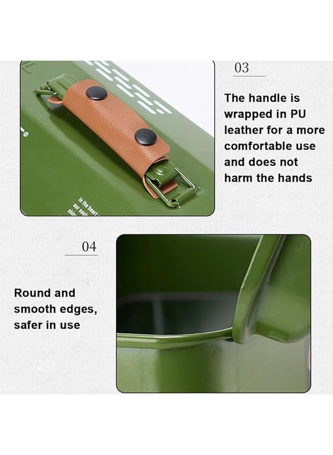 general Outdoor Tool Storage Box Portable Metal Storage Box Picnic Metal Tool Storage Box Storage box for items with handles - Image 3