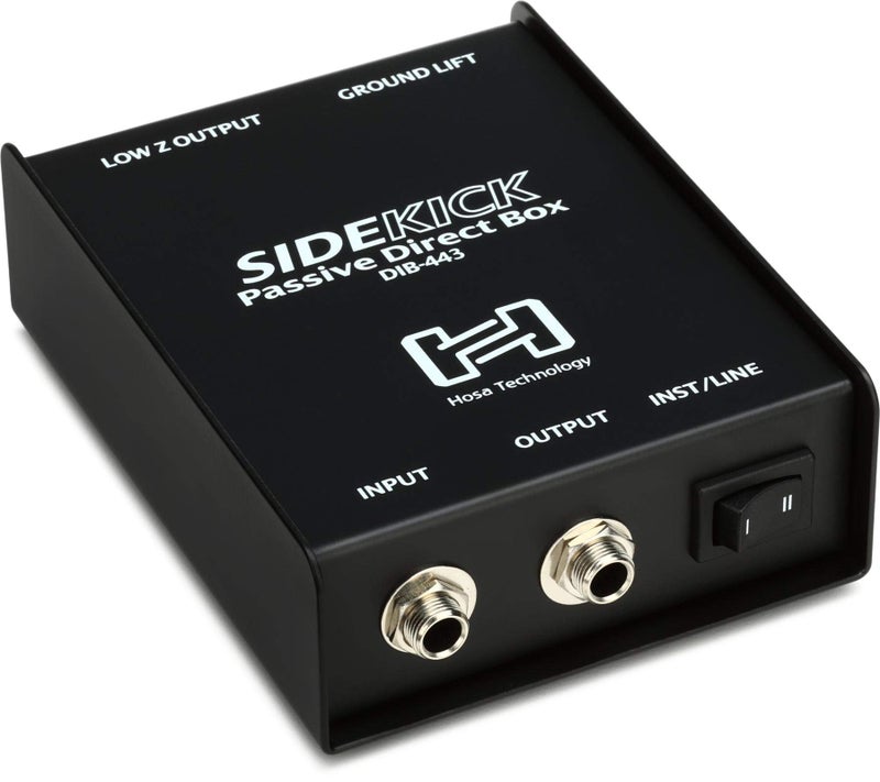 Hosa DIB-443 Sidekick Passive DI Box, 1/4 Inch TS to XLR3M
