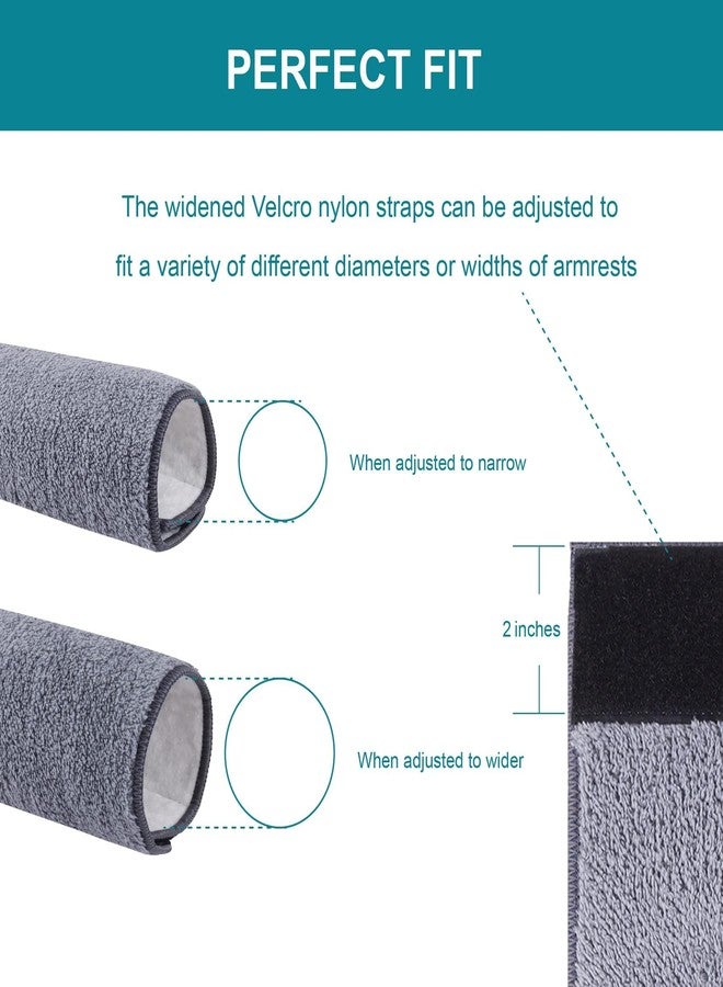 CANWUPON 2 Pcs Wheelchair Armrest Pads Covers - Widened Self Adhesive Strips Comfortable and Protective for Wheelchairs, Office Chairs, and Armrest Chairs Comfort Padding Pressure (2 Pcs Size：M) - Image 4