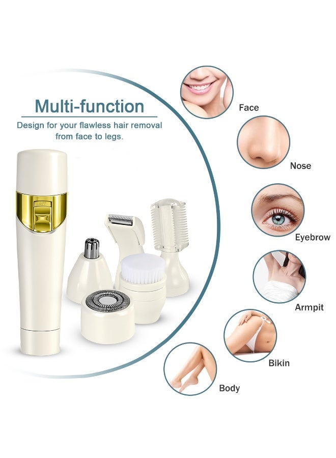 دينجلينج ماكينة حلاقة نسائية محمولة متعددة الوظائف 5 في 1، قابلة لإعادة الشحن عبر USB لإزالة الشعر ومجموعة العناية الشخصية - ماكينة حلاقة DINGLING الاحترافية RF-110 - Image 4
