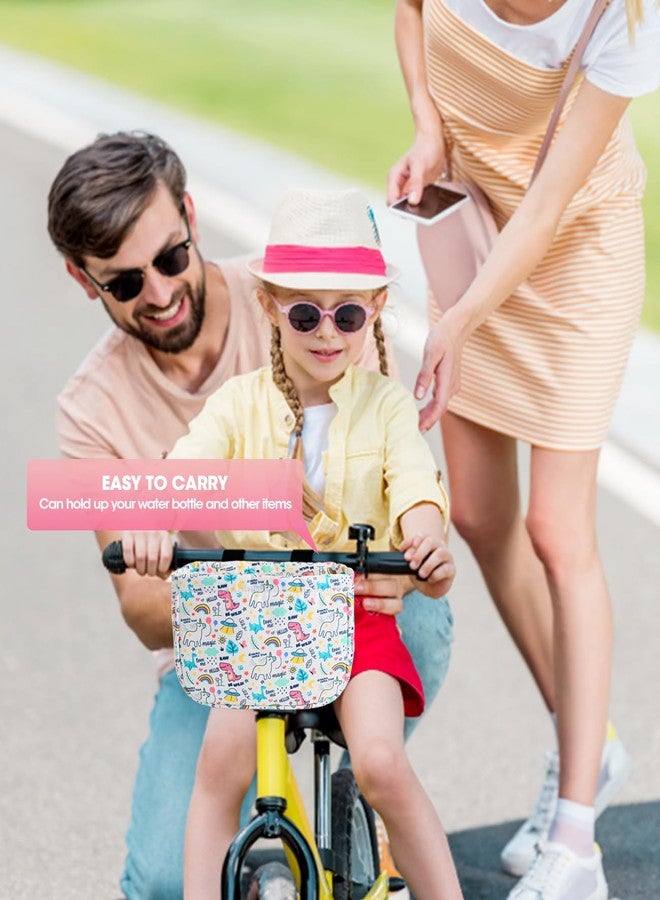 ANZOME Children's Bike Basket, Front, Unicorn, Polyester, Handlebar Mount, Gift for Girls & Boys, Fits Most Kids Bikes - Image 5