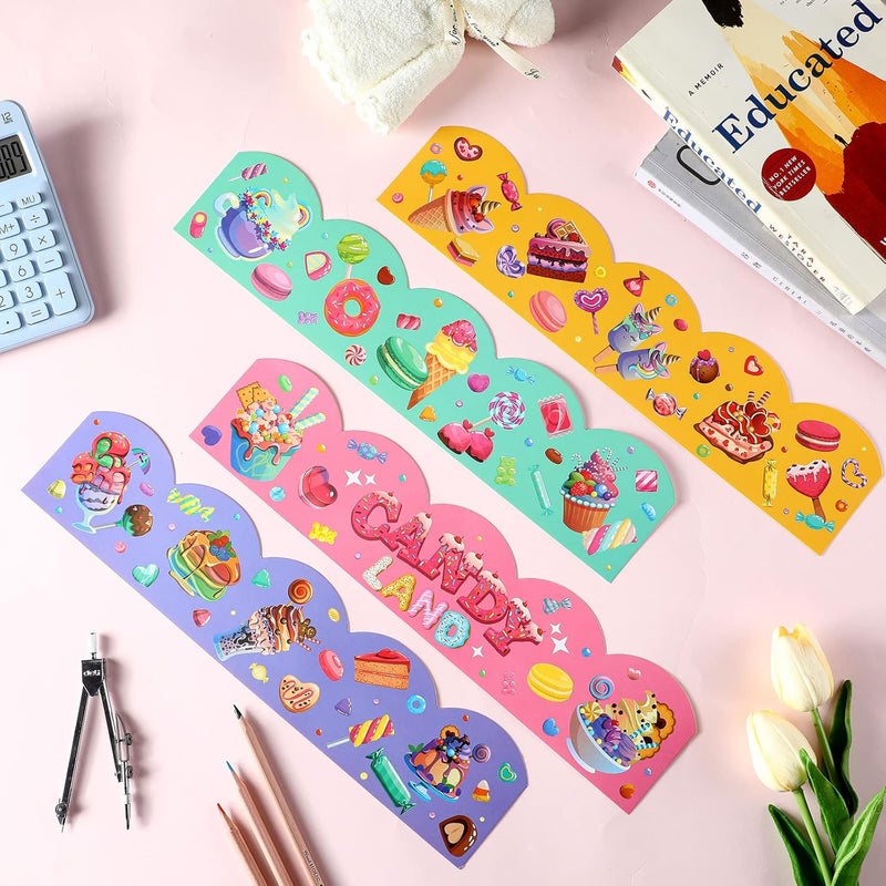 Sureio 65 Feet Candy Land Style Classroom Bulletin Board Border Bulletin Board Border Teacher Summer Classroom Decoration Home School - Image 3