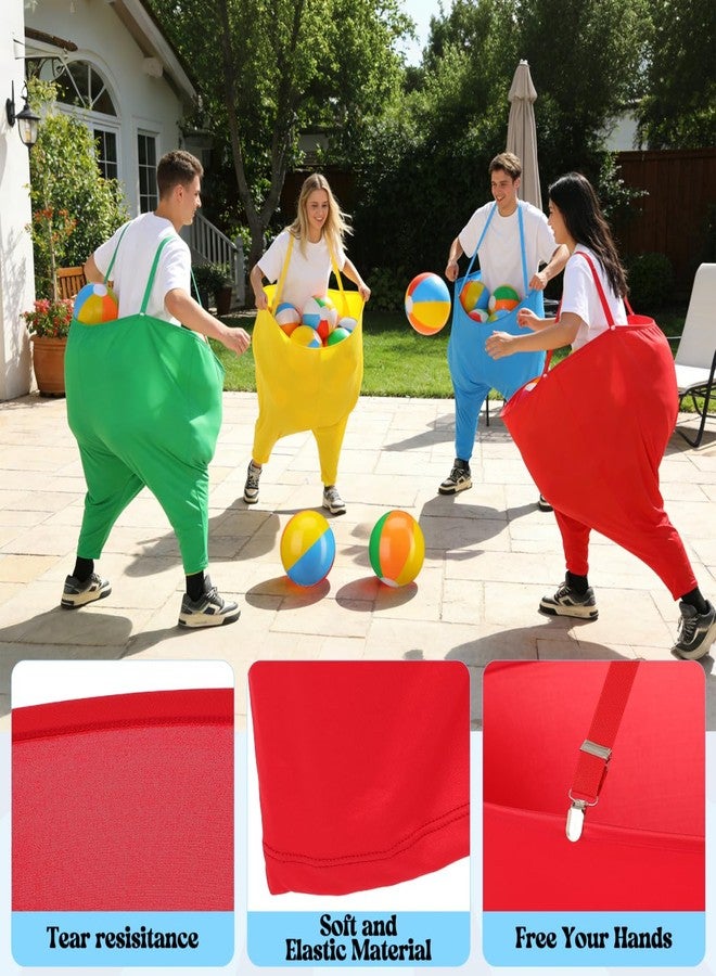 redriver Granny Pants Yard Game Set, 2pcs Granny Pants Outdoor Games with 16 Bouncy Balls, 2 Pumps & 2 Flags, Granny Pants Game (Red & Blue) - Image 3