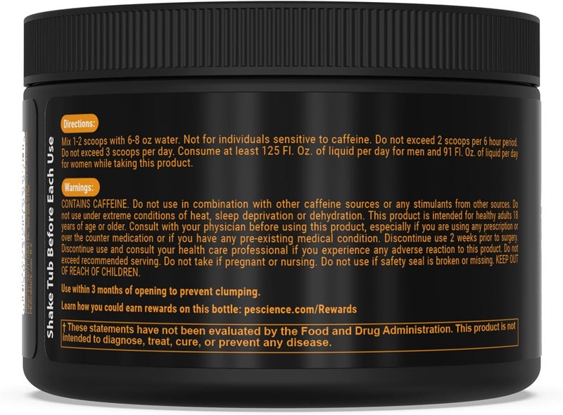 PEScience Alphamine Thermogenic Pre Workout Fat Burner Pre Workout Energy Powder with LCarnitine Sour Green Apple 60 Scoops - Image 5