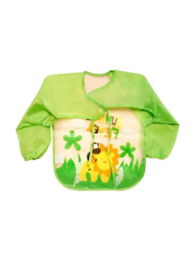 The Little Lookers - Full Sleeves Washable Waterproof Bib;Apron With Pocket & Tying Robe; Cute Prints; Quick Dry Pvc Baby Bibs For Newborns;Infants;Toddlers;Babies (0 36Months) (Pack Of 1) - Image 1